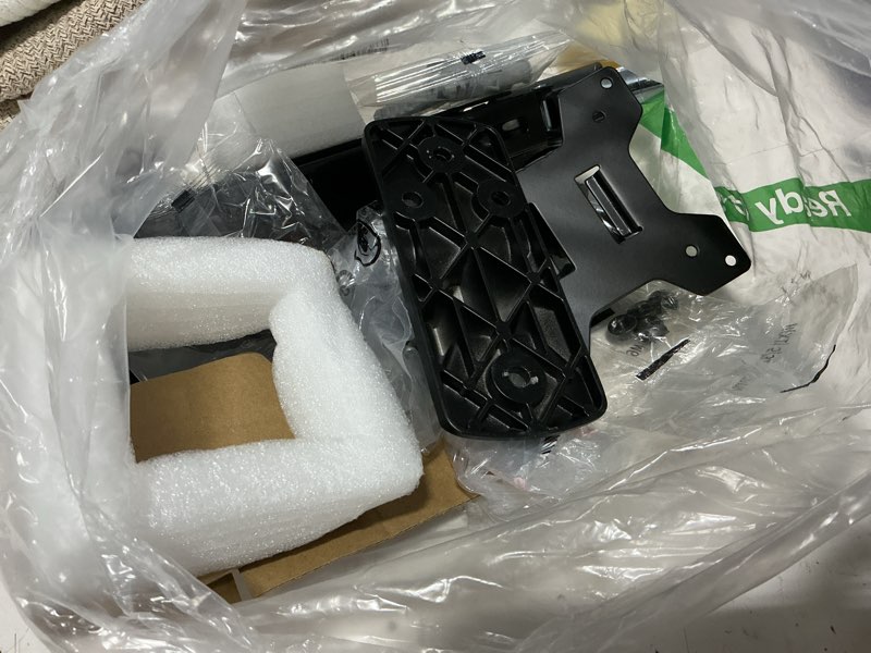 Condition photo showing As Is for wali computer monitor wall mount for 17 to 32 inch screens, single monitors mount holds up to 22lbs, fully adjustable wall mount monitor arm, 75x75/100x100mm vesa mount (gswm001), black single arm full motion