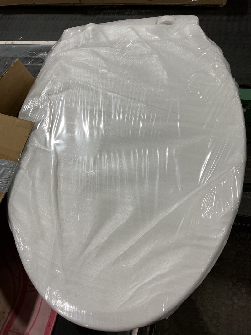 Condition photo showing New/Like New for Toilet seat risers, Elevated Toilet Seat 3 inch, Heavy Duty, Never Loosen, Soft Close, Easy Install & Clean, Elongated Raised Toilet seat bowl (18.5”), White ELONGATED toilet seat risers
