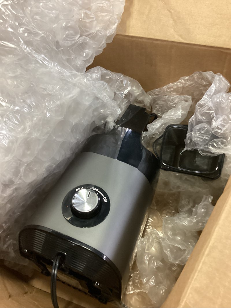 Condition photo showing As Is for Cold Press Juicer, 5.8" Wide Feed Chute Juice Extractor Machine with 400W, High Juice Yield, Slow Masticating Juicer for Whole Vegetables & Fruits?Deep Grey