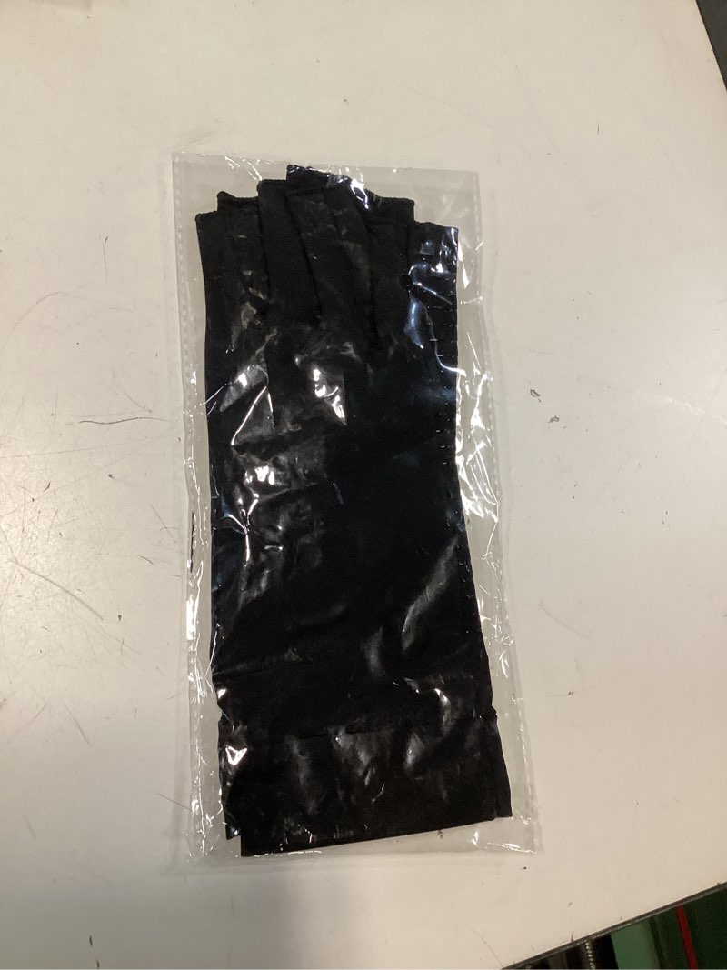 Condition photo showing New/Like New for Premium Bamboo Gloves, Compression Bamboo Arthritis Gloves, Gloves for Women Men,Fingerless Design, Breathable Fabric Medium Gray (similar)  XL 