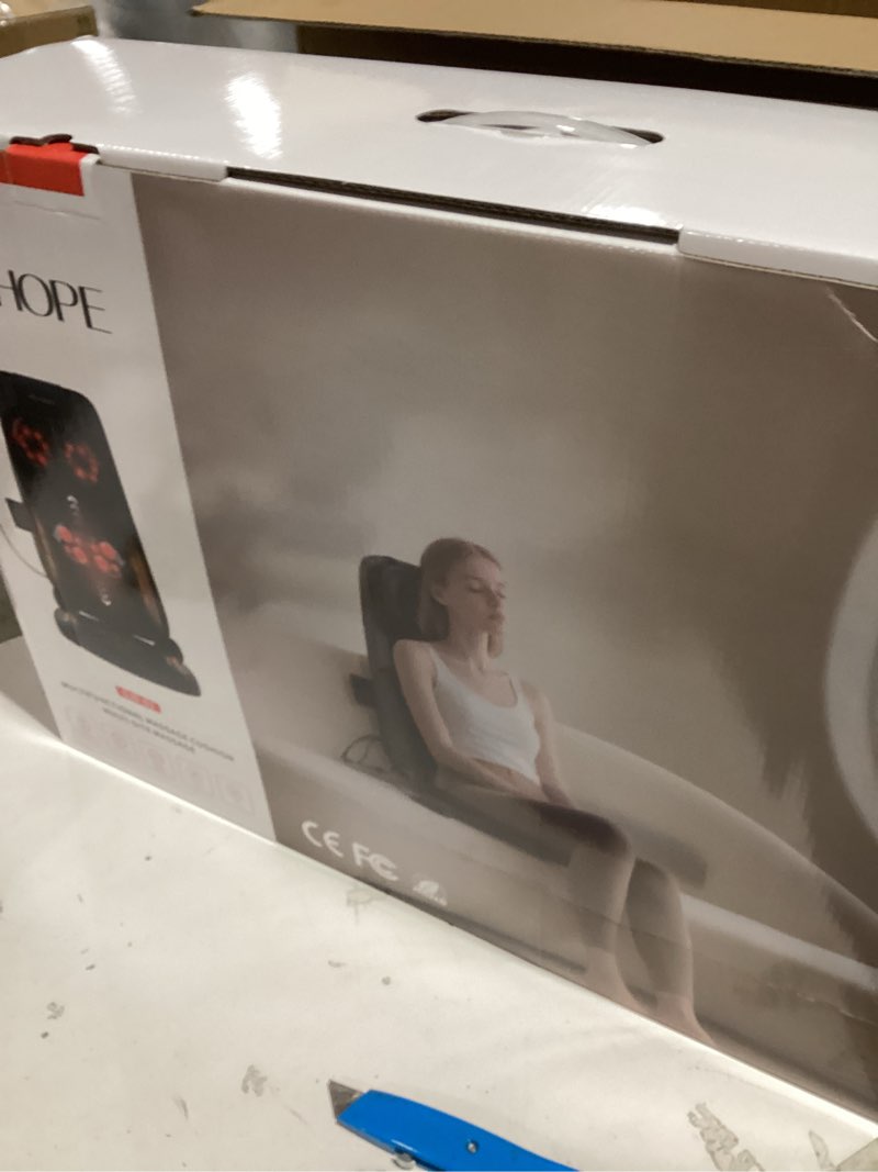 Condition photo showing New/Like New for belhope Shiatsu Neck and Back Massager with Heat, 4D Kneading Back Massager for Pain Relief Deep Tissue, Comfortable Back Massage for Chair, Massage Mat for Home, Valentines Day Gifts for Men Women