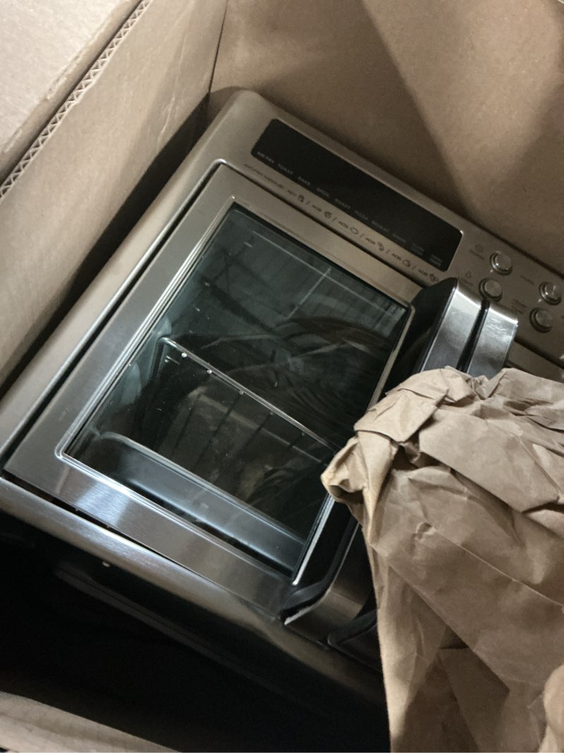 Condition photo showing As Is for Midea Flexify French Door Toaster Oven Air Fryer Combo, 26.4 QT, Extra Large Air Fryer Countertop Oven 10-in-1 Combo, 25% Faster Cooking and 90% Less Oil, Stainless Steel