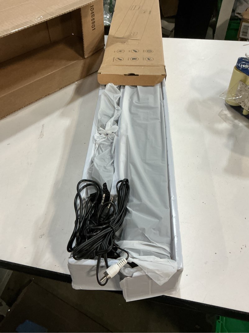 Condition photo showing Good Condition for TV Soundbar Speaker with Bluetooth/AUX/USB/TF/Coaxial, Sound Bar for Smart TV with 4 Wireless Microphones, Surround Sound System for TV (Full Black, 4mic)