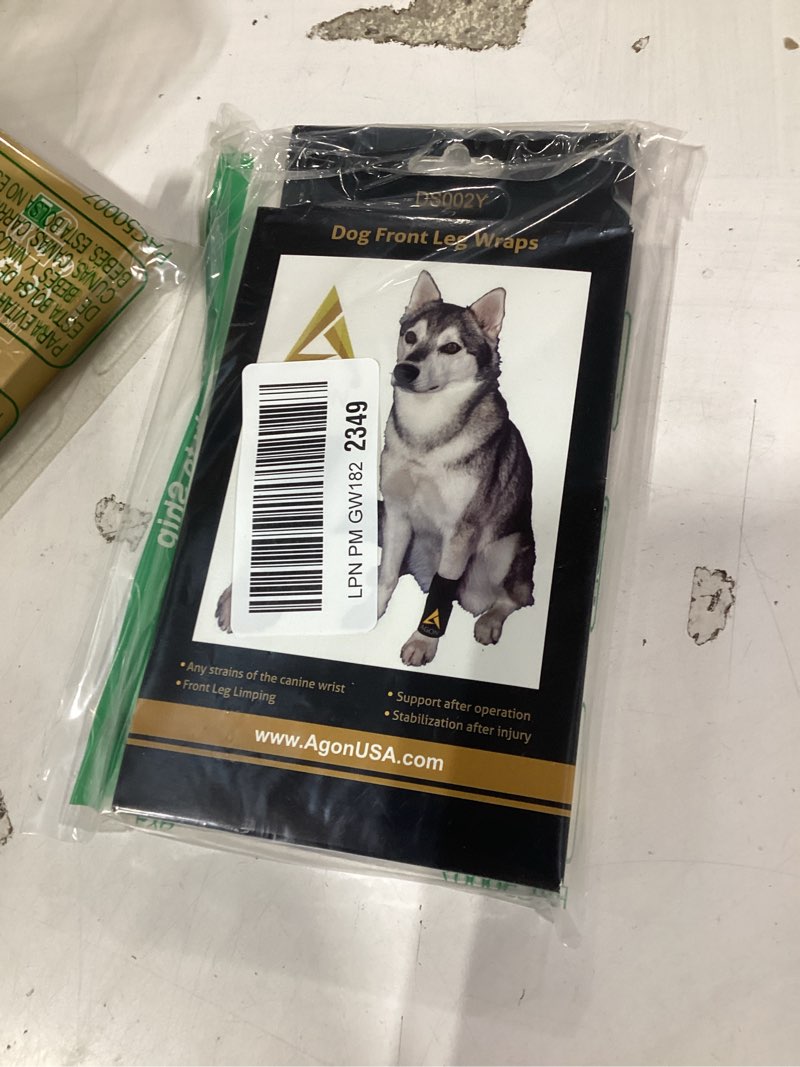 Condition photo showing New/Like New for agon® dog canine front leg brace paw compression wraps with protects wounds brace heals and prevents injuries and sprains helps with loss of stability caused by arthritis (small/medium)
