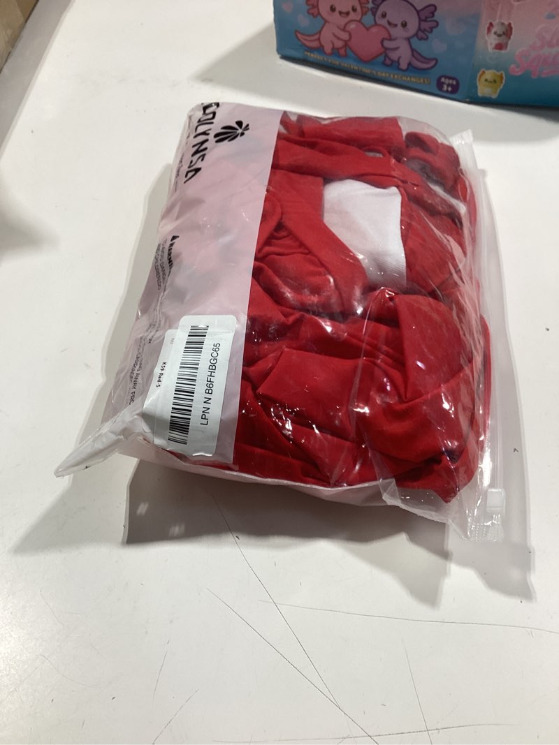 Condition photo showing Good Condition for edolynsa one piece swimsuit with cover up skirt starfish swimwear sets for women halter bathing suits vacation beach dresses red small