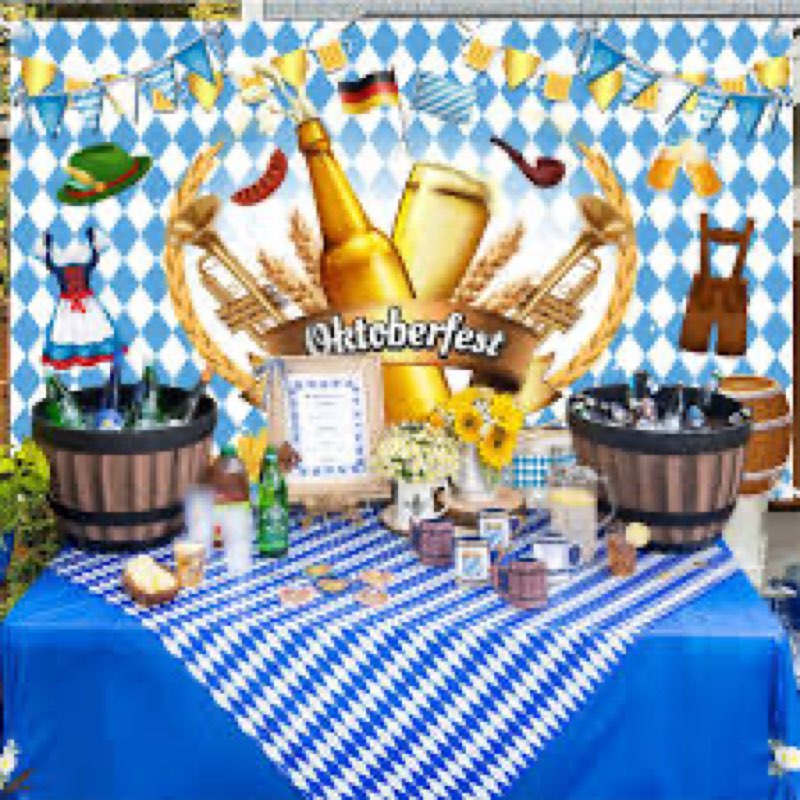 AIBIIN 3Pcs Oktoberfest Decorations Oktoberfest Banner Sign October Festival Party Decorations Bavar