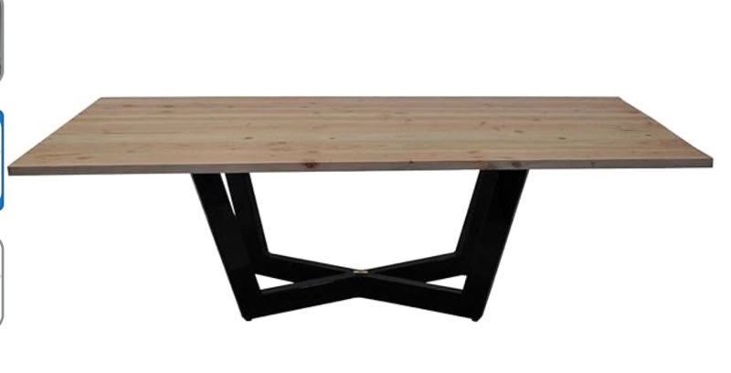 SOLIS Suprema Rectangular Table, 120*44\", Natural, Black