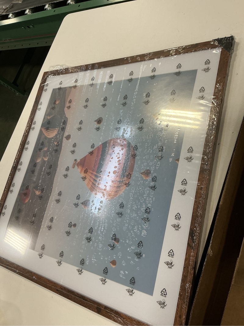 Condition photo showing Good Condition for QOTIB Wood 24x24 Picture Frame with 20x20 Mat Deep Brown, Display 20x20 with Mat or 24x24 without Ma