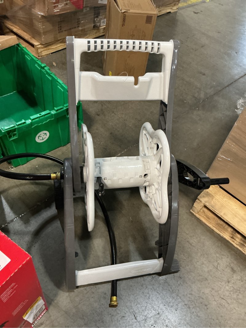 Condition photo showing As Is for suncast hosemobile plastic 175-ft cart hose reel