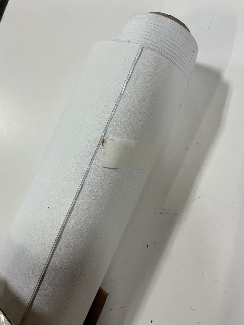 Condition photo showing Good Condition for fuku mon white wallpaper peel and stick, matte white contact paper textured self adhesive wallpaper roll, removable thick vinyl wrap for cabinets, walls, bedroom, furniture decor, 24" x 394" white 394" x 24.9"