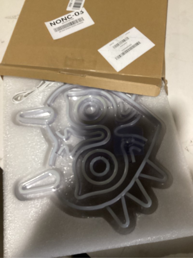 Condition photo showing Good Condition for Majora's Mask Neon Sign, Zelda Gaming Neon Sign for Game Room Decor, Zelda Mask for Boys Room Decor & Gaming Wall Deocr, USB Powered Gamer Gifts for Boys, Teens and Zelda Fans