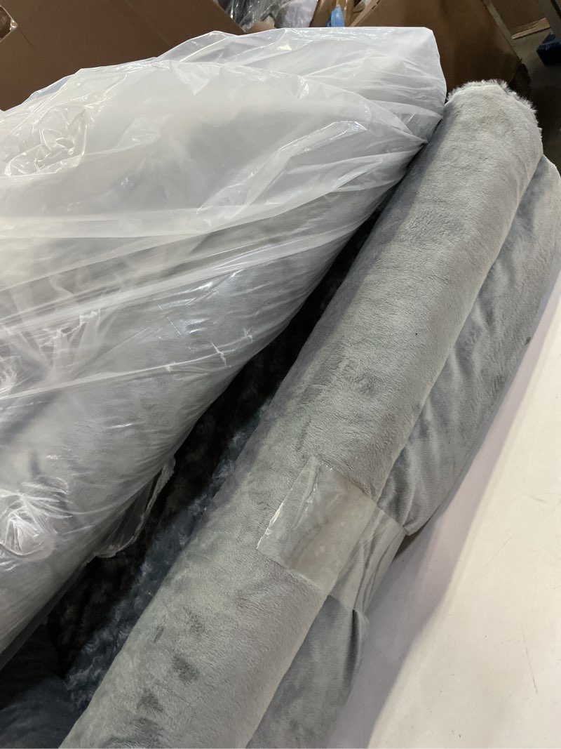 Condition photo showing As Is for BFPETHOME Dog Beds for Large Dogs, Orthopedic Dog Bed for Medium Large Dogs,Big Waterproof Couch Pet Bed with Removable Washable Cover 42"L x 30"W x 7"Th Grey