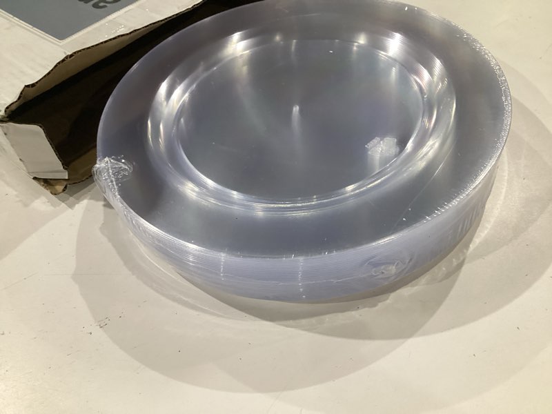 Condition photo showing Good Condition for bucla 30pcs clear plastic dinner plates disposable - 10.25" heavy duty clear plastic plates for party & wedding 10.25inch-30pcs-clear