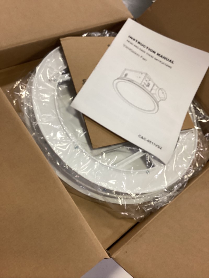 Condition photo showing Good Condition for Fitop Bathroom Exhaust Fan with Light,130 CFM 47W Ceiling Mount Shower Ventilation Exhaust Fan, 1.5Sones Bathroom Vent Fan with Light, Fan 1100LM LED Light 3000K/4000K/5000K white