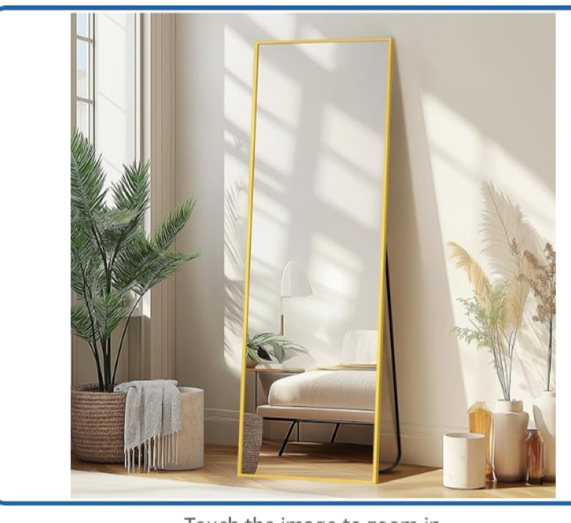 delma full length mirror,large floor mirror with aluminum frame for bedroom, bathroom, living room,wall mount or freestanding design