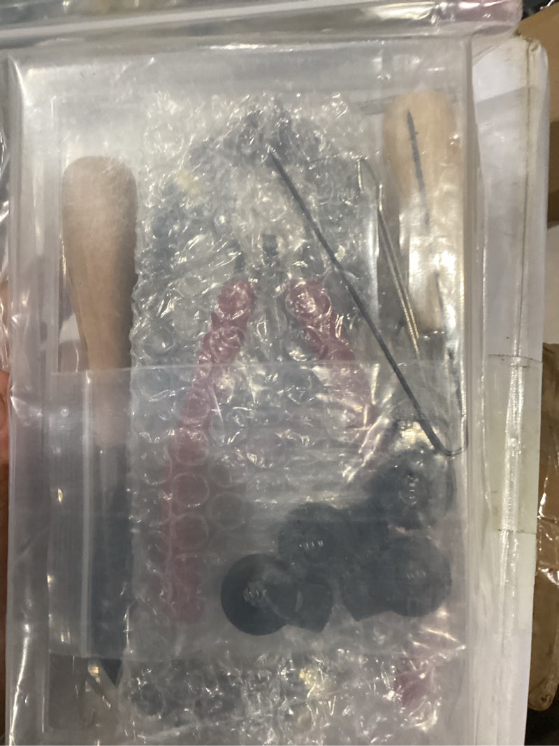 Condition photo showing Good Condition for glove relacing kit for baseball or softball mitts baseball care kit include 2 strips 78.74 inch lace drawstring threader 4 glove locks 5 lacing tools with box black