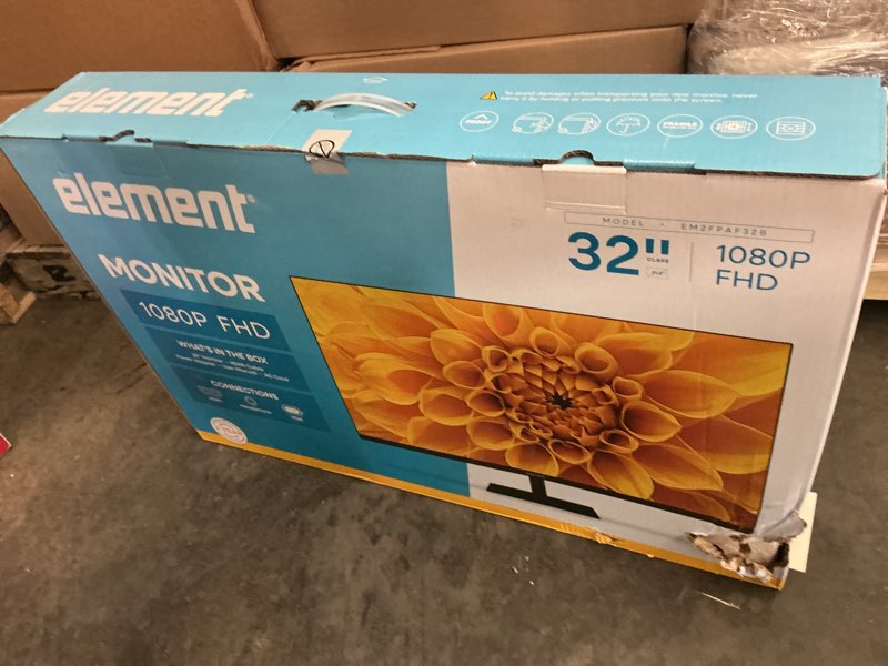 Condition photo showing New/Like New for element em2fpaf32b 32" 1080p va display 3-sided frameless computer monitor