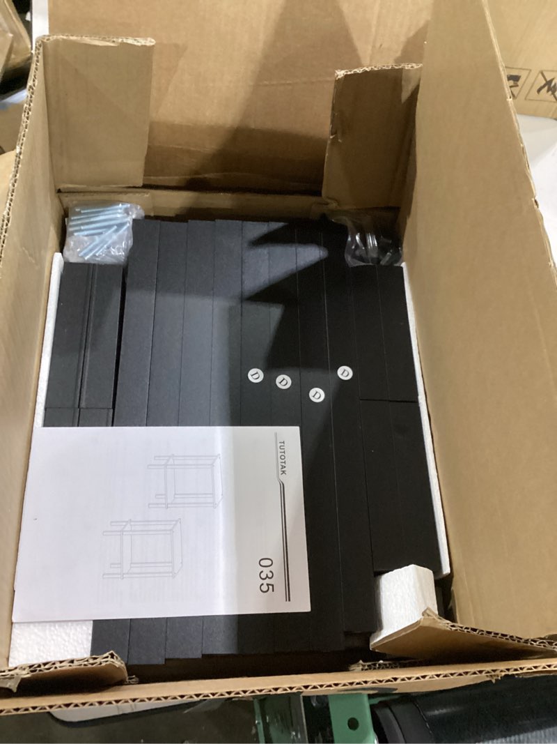 Condition photo showing Good Condition for tutotak end table, set of 2, side table, nightstand, 2-tier storage shelf, sofa table for small space, living room, bed room tb01bb035 brown and black 2