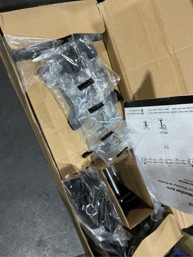 Condition photo showing Good Condition for ErGear Dual Monitor Stand, Heavy Duty Adjustable Monitor Desk Mount for 2 Screens up to 32 Inches, Fully Adjustable Height, Tilt, Swivel, Rotate, Supports 17.6 lbs per Monitor Arm, Easy Installation 13" - 32" Black