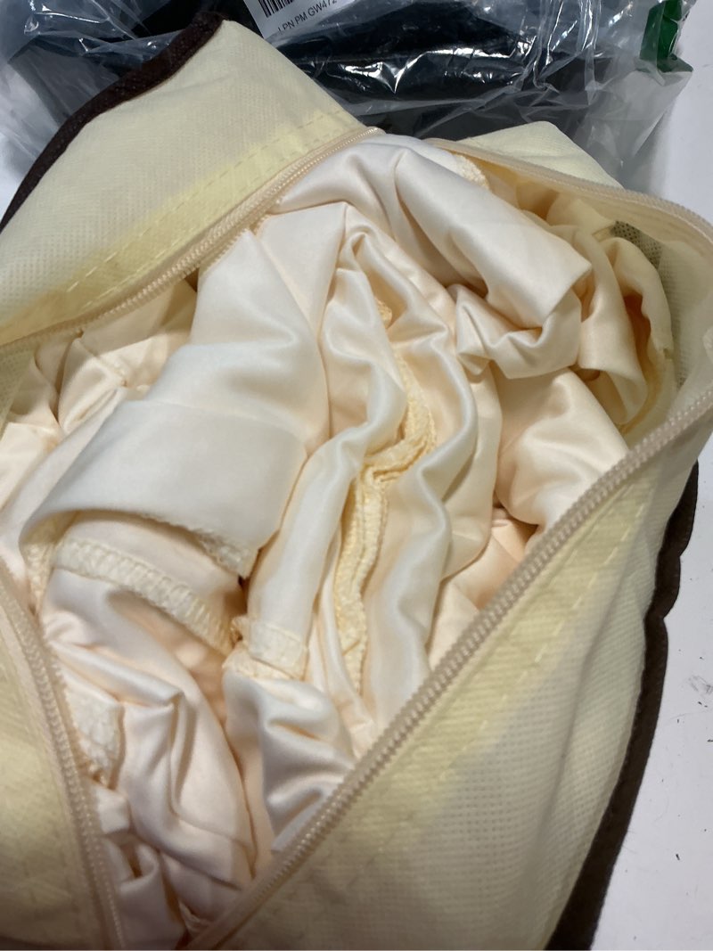 Condition photo showing Good Condition for 20x10ft wrinkle free ivory backdrop curtain for parties soft fabric drapes wedding ivory curtain backdrop for birthday party decorations background for photography 5x10ft,4 panels w5' x h10'(4 panels) ivory