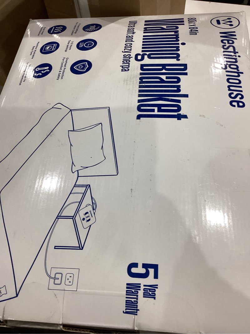 Condition photo showing Good Condition for Westinghouse Electric Blanket Full Size, Soft Plush Sherpa Heated Blanket with 10 Heating Levels & 1-12 Hours Auto-Off, Machine Washable, 80x84 inches, Rust Rust Full Size 80"*84"