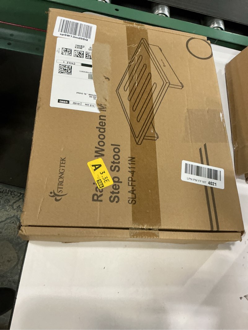 Condition photo showing New/Like New for StrongTek 5" High Wooden Bed Step Stool for Adults, Sturdy Bedside & Shower Steps, 440lb Capacity, Versatile Mobility Aid for Seniors, Kitchen Use, Surgery Recovery, Anti-Slip, Portable Design 5"-High