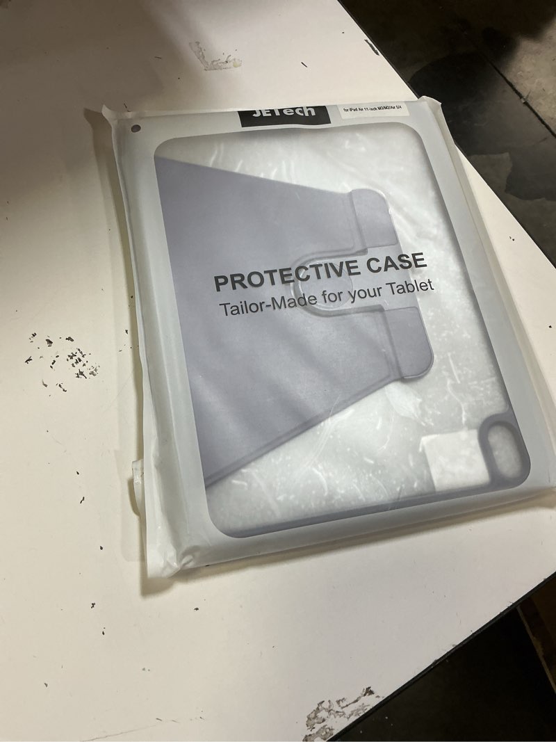 Condition photo showing New/Like New for jetech rotating case only for ipad air 11-inch m4/m3/m2 (2026/2025/2024), ipad air 5/4 (2022/2020 5th/4th generation 10.9-inch), 360 degree rotation protective stand cover clear back (purple)