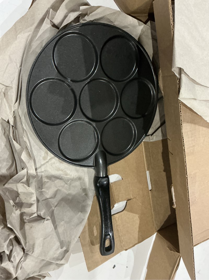 Condition photo showing Good Condition for nordic ware silver 01940 scandinavian dollar pancake pan 17.5 x 10.2 x 2.5 scandinavian silver dollar pancake