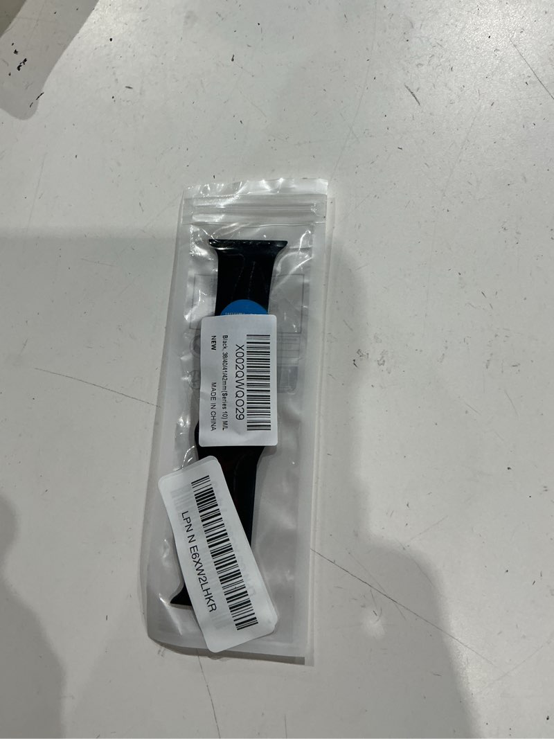 Condition photo showing Good Condition for sport bands compatible with apple watch ultra 3/2/1 49mm, series 11/10 46/42mm, 9/8/7 45/41mm, se 6/5/4 44/40mm, 3/2/1 42/38mm s/m m/l for women men silicone iwatch band 38mm/40mm/41mm/42mm(series 11/10) m/l black