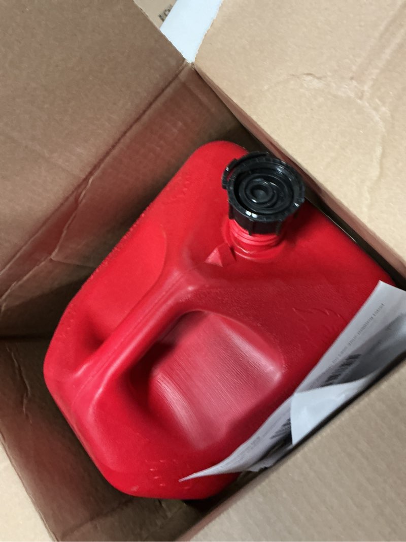 Condition photo showing As Is for midwest can company 5610 5 gallon gas can fuel container jugs w/spout ()