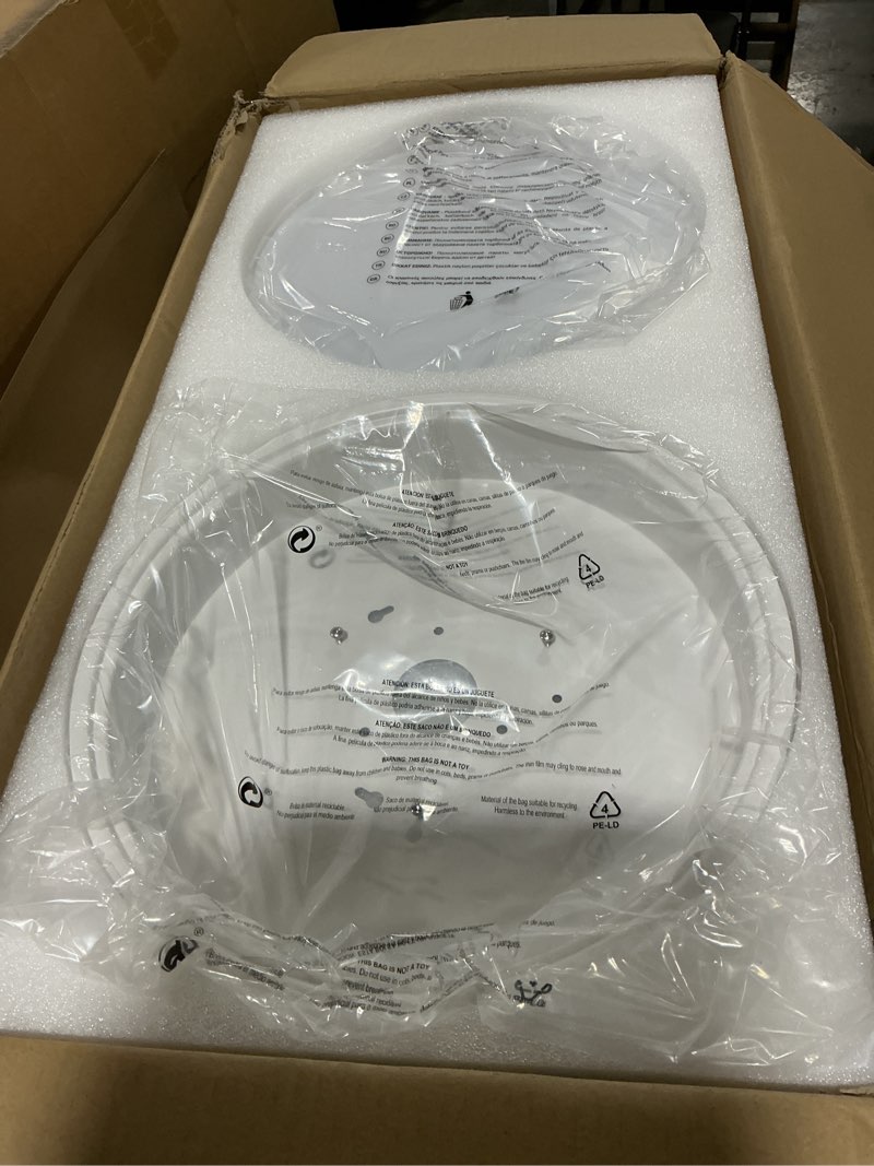 Condition photo showing New/Like New for sofucor 47 inch ceiling fan with lights and remote modern outdoor white led ceiling fans with large light fixture dimmable 6 speeds reversible dc motor &timing for patio bedroom living room office white 47 inch