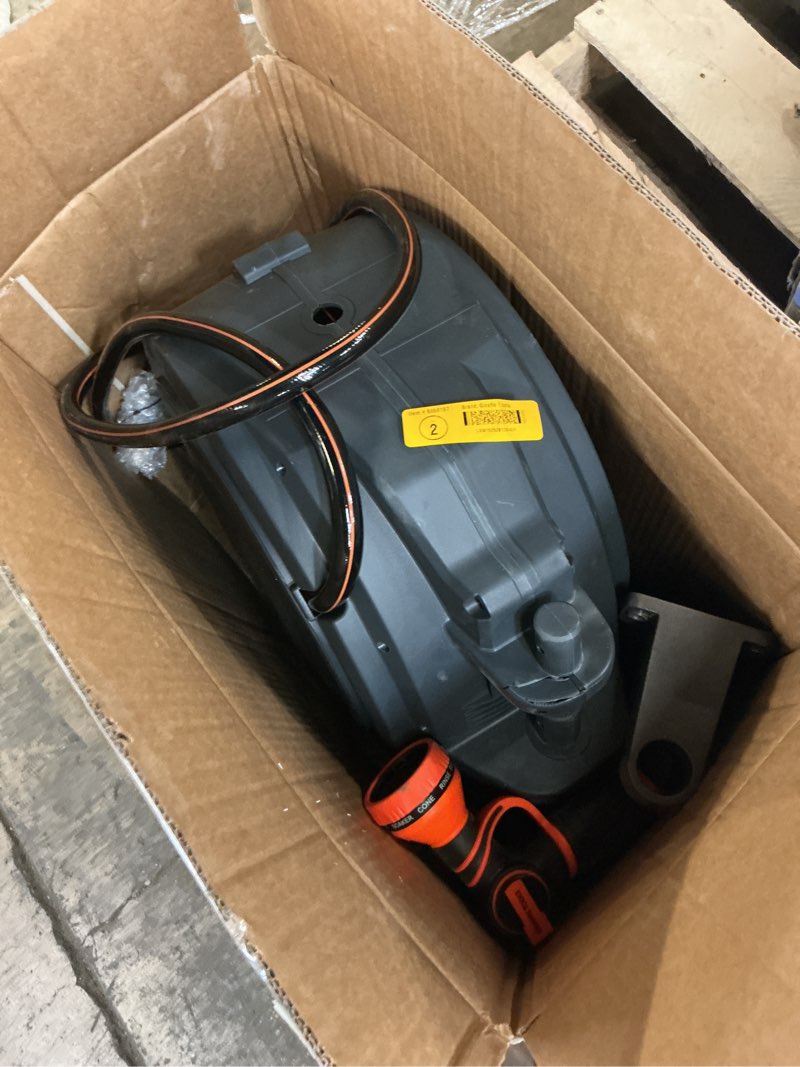 Condition photo showing As Is for giraffe tools plastic 100-ft container hose reel