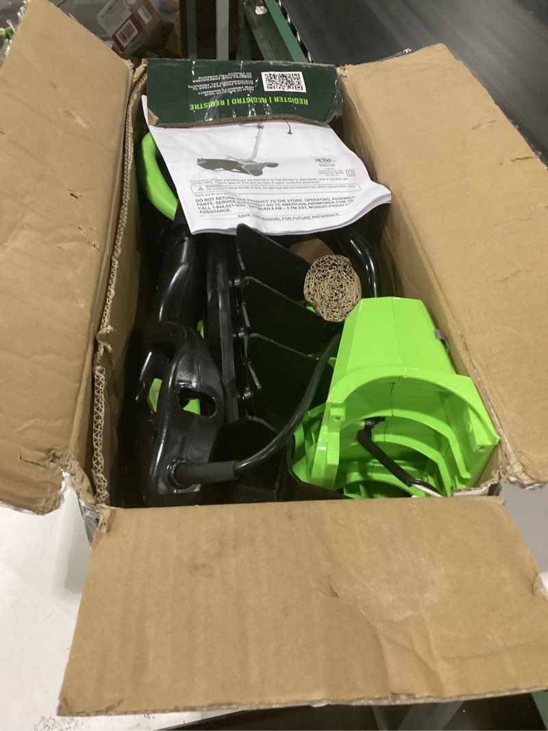 Condition photo showing As Is for Earthwise 16  Wide Snow Shovel  Corded Electric Snow Thrower Shovel - 430 LBS/Minute  SN70016