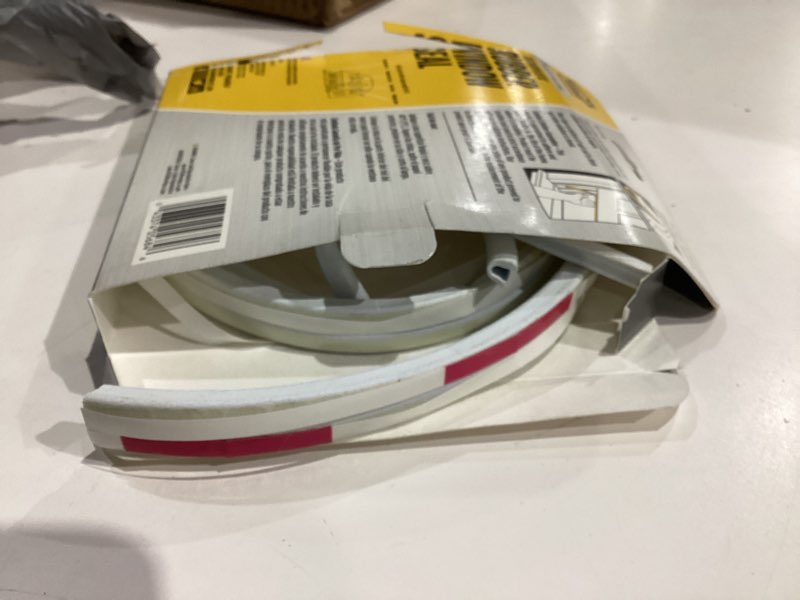 Condition photo showing As Is for 1/4 in. x 5/16 in. x 17 ft. white premium thermoplastic rubber platinum window seal for medium gaps