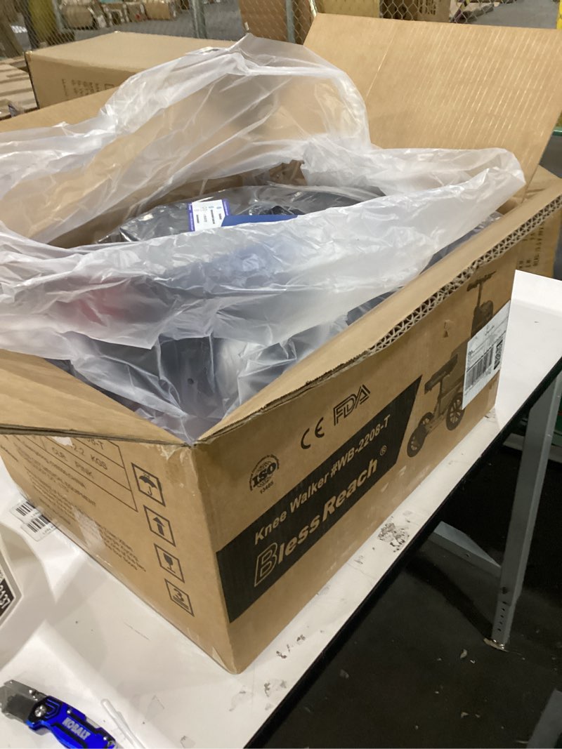 Condition photo showing New/Like New for BlessReach Economy Steerable Knee Walker - Compact Crutch Alternative for Foot Injuries with Dual Br