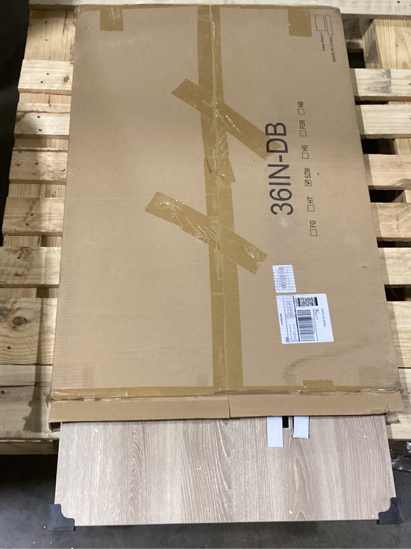 Condition photo showing New/Like New for piskyet dog crate topper wood for 48 42 36 30 24 inch dog cage, dog crate cover,dog kennel topper, 36" grey(crate not include) for 36 inch crate grey