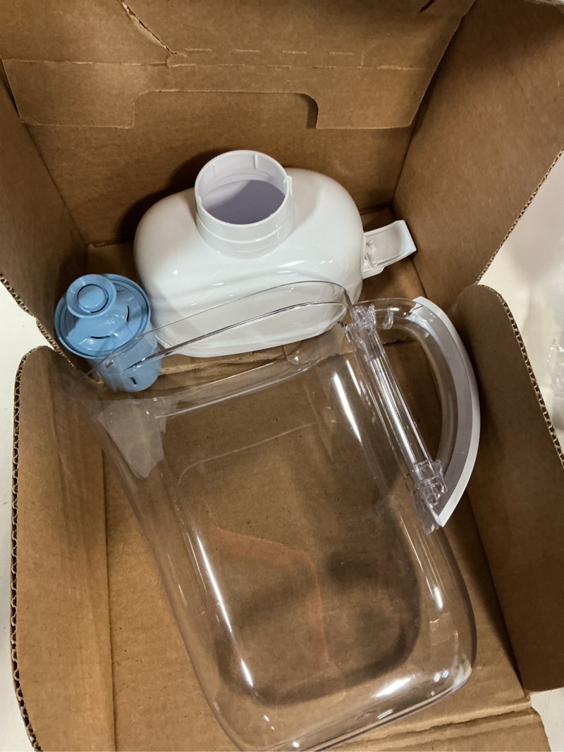 Condition photo showing As Is for brita metro water filter pitcher with smartlight change indicator, bpa-free, replaces 1,800 plastic water bottles a year, lasts two months, includes 1 filter, small - 6-cup capacity, white original white