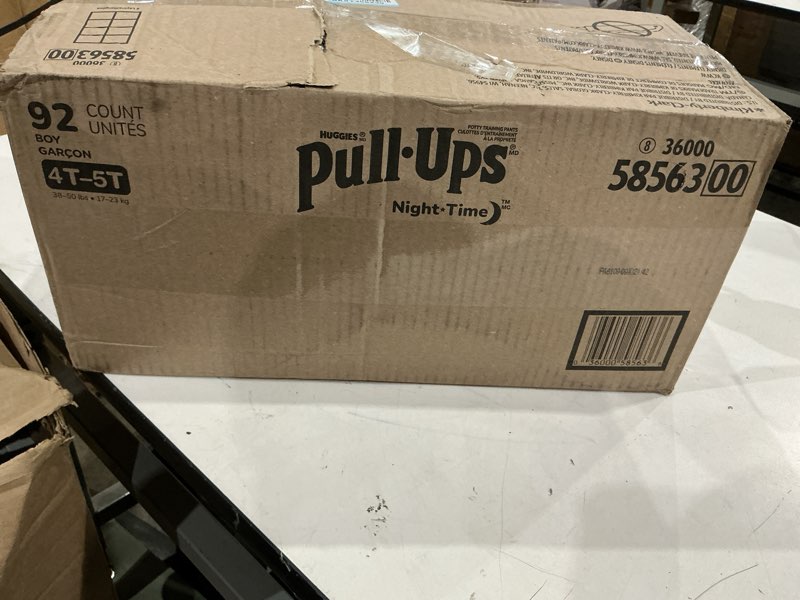 Condition photo showing New/Like New for pull-ups boys' potty training pants, size 4t-5t training underwear (38-50 lbs), 92 count