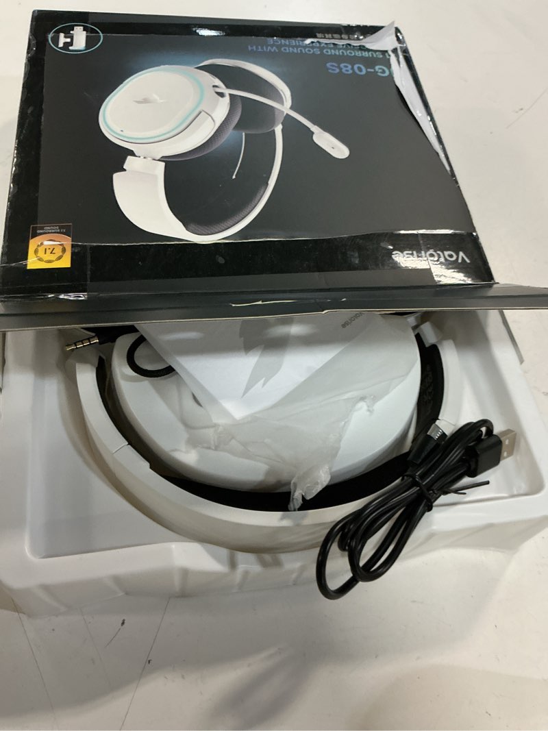 Condition photo showing Good Condition for wireless gaming headset, 7.1 surround sound, 2.4ghz usb gaming headphones with bluetooth 5.4, 100h battery, enc noise canceling mic, rgb light, wireless headset for pc ps5 ps4 mac switch (black-white)