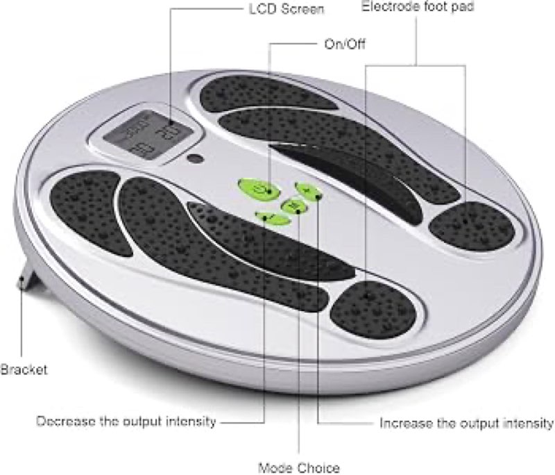 fda cleared - ems foot massager for neuropathy & pain relief, tens unit foot leg stimulator for circulation & muscle relaxation, electric feet massager for neuropathy, gifts for family dad mun elder