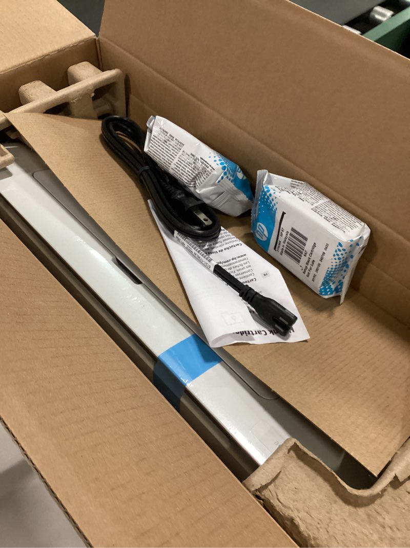 Condition photo showing New/Like New for HP DeskJet 2755e Wireless Color inkjet-printer, Print, scan, copy, Easy setup, Mobile printing, Best-for home, 6 month Instant Ink trial included, white (packaging may vary)