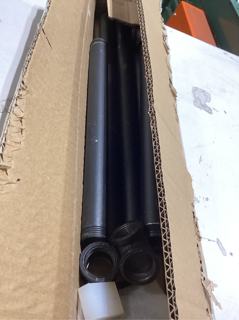 Condition photo showing Good Condition for 48” wall mounted clothes rack, industrial pipe black iron garment bar, heavy-duty detachable clothing rod, multi-purpose metal wall display hanging pole for closet storage, laundry room 2 base 48'' 1 pcs