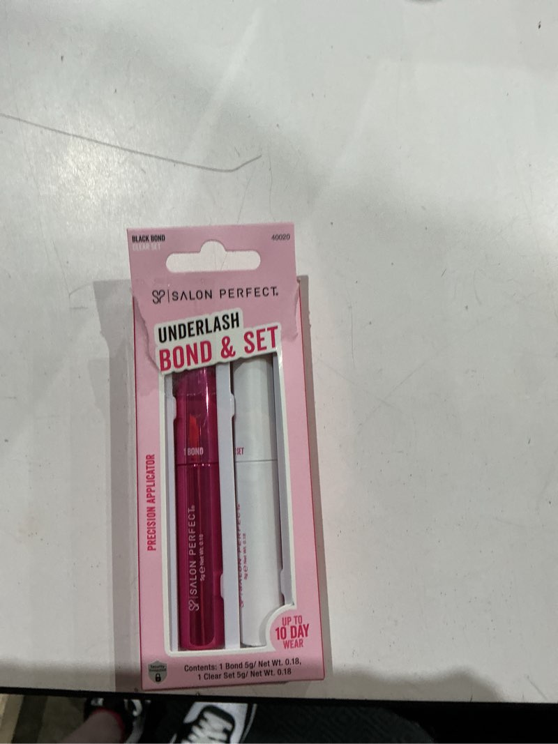 Condition photo showing Good Condition for salon perfect underlash bond and set longwear lash glue, black bond, clear