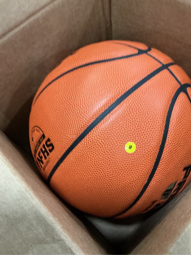 Condition photo showing New/Like New for Spalding Precision TF-1000 Indoor Game Basketballs, Dry Grip Microfiber Composite Cushioned Cover, High School Approved Size 7, 29.5" Orange