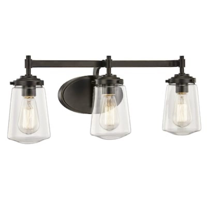 Allen + Roth Wyatt Aged Bronze 3 Light Bathroom Vanity Bar Lw1103brz(incomplete)