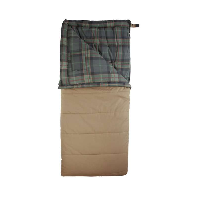 ozark trail oz8436257728-07 15 degree cold weather rectangle canvas sleeping bag, 84"x36", tan