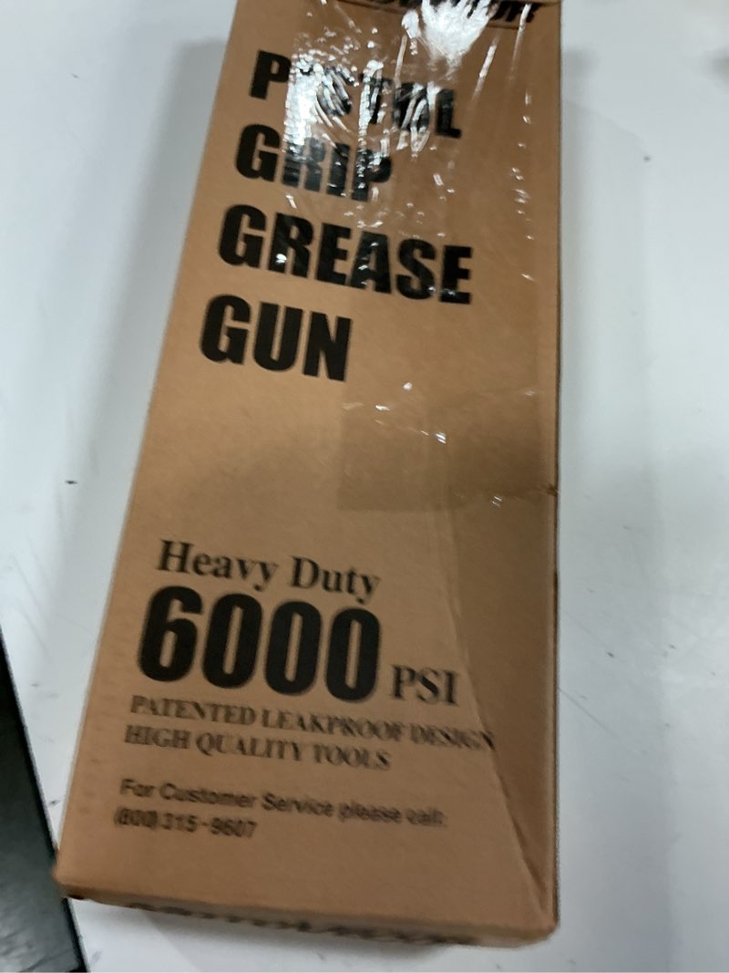 Condition photo showing New/Like New for steinbrücke high performance heavy duty pistol grip grease gun - extra-long 27 inch heavy duty reinforced flex hose 27 inch hose