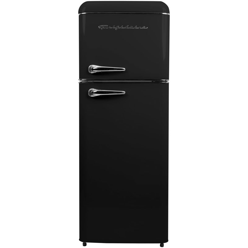 Frigidaire EFR756, 2 Door Apartment Size RETRO Refrigerator with Top Freezer, Chrome Handles, 7.5 cu ft