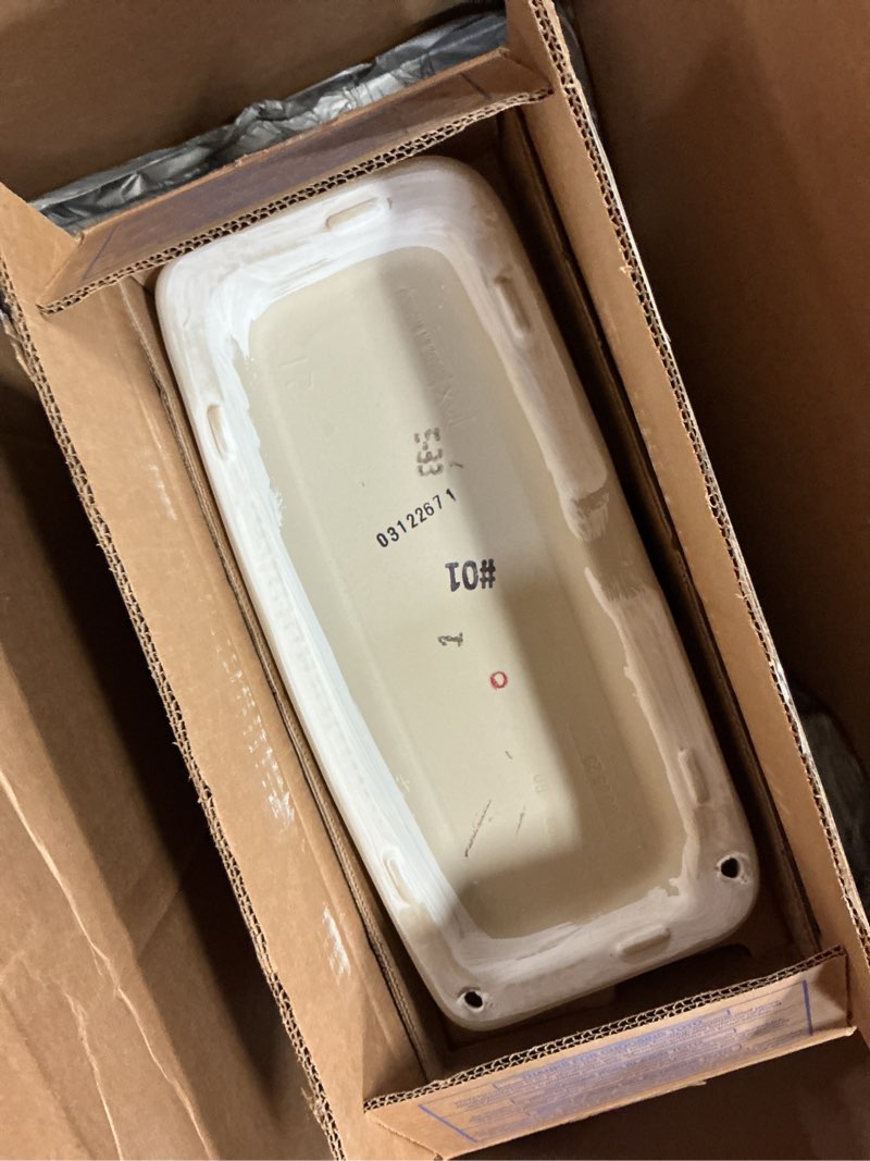 Condition photo showing Good Condition for (incomplete tank  only)toto drake two-piece elongated 1.6 gpf universal height tornado flush toilet with cefiontect, cotton white - cst776csfg#01