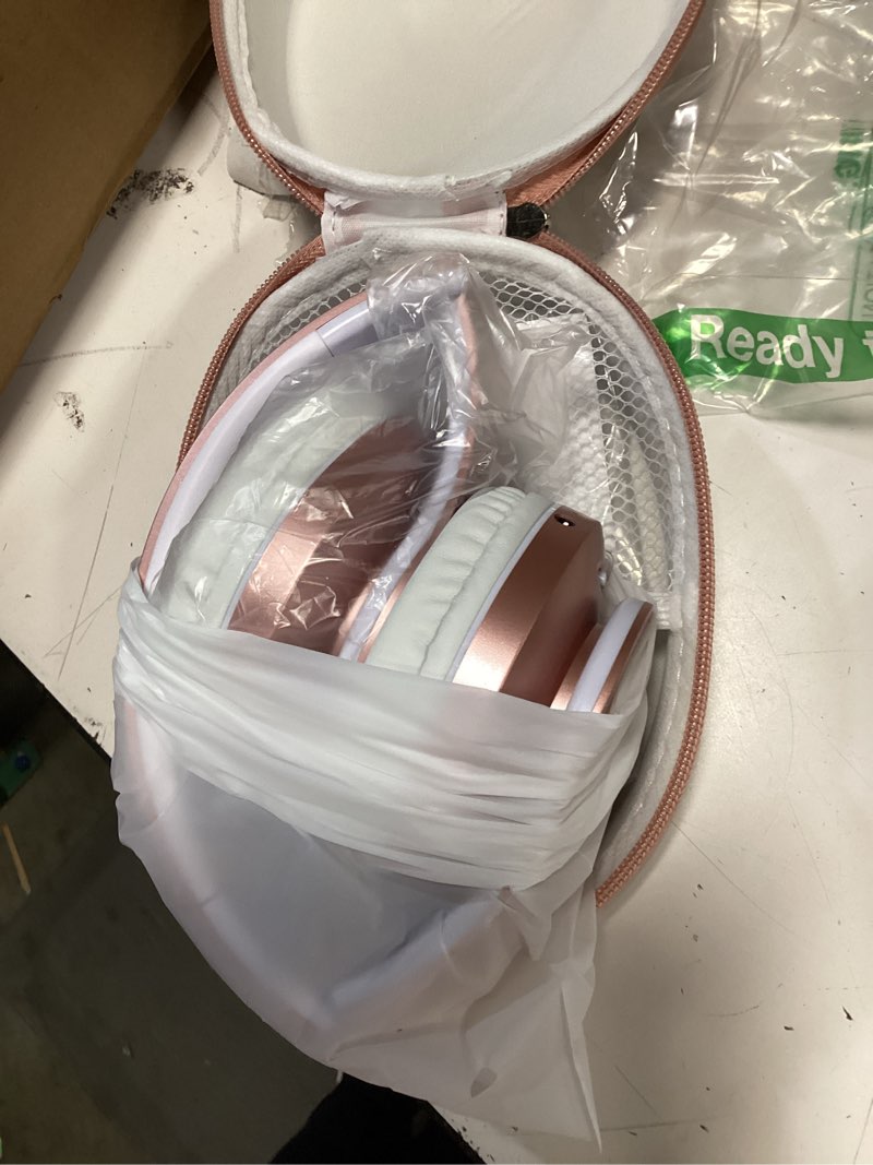 Condition photo showing Good Condition for zihnic bluetooth headphones over-ear, foldable wireless and wired stereo headset micro sd/tf, fm for cell phone,pc,soft earmuffs &light weight for prolonged wearing(rose gold)